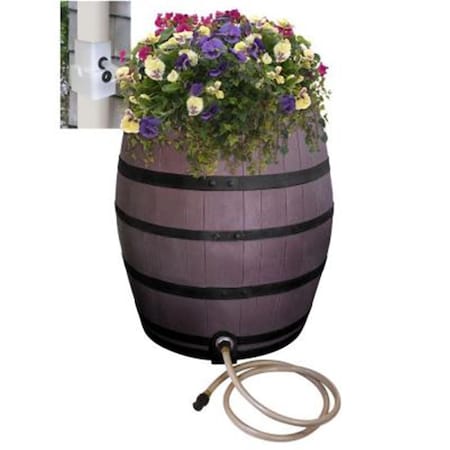 Emsco Group 50 Gallon Flatback Whiskey Rain Barrel Planter 2243-1